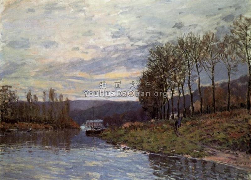 The Seine at Bougival - 阿尔弗莱德·西斯莱